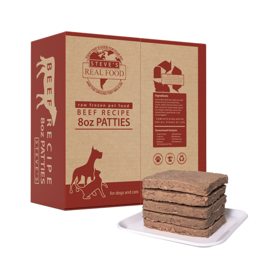 Steves Real Food Beef Patties 14lb Box