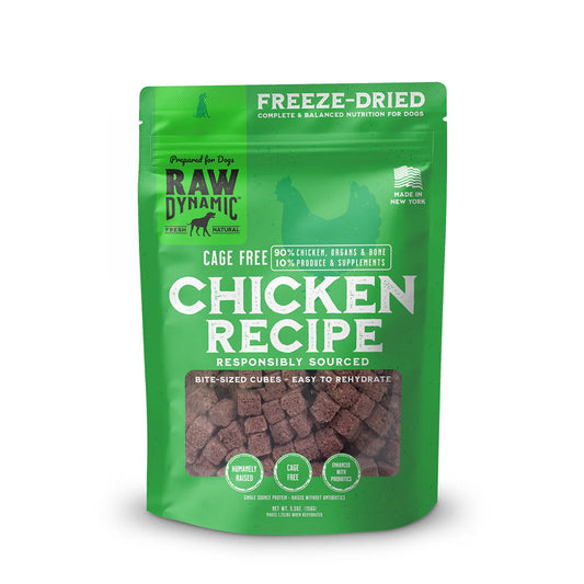 Raw Dynamic Freeze Dried Chicken Dog Food 5.5oz