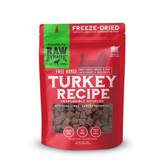 Raw Dynamic Freeze Dried Turkey Dog Food 5.5oz