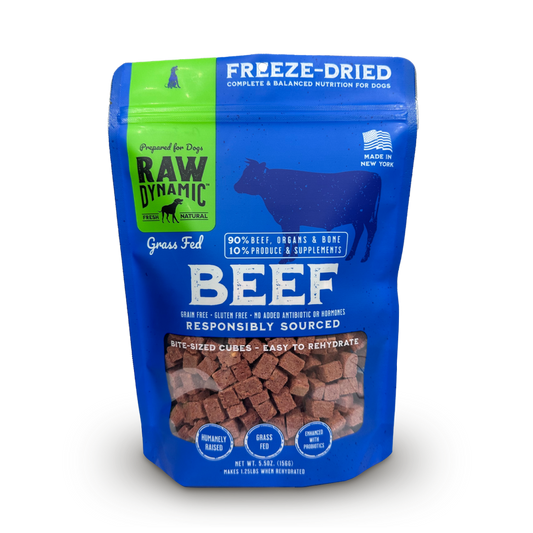 Raw Dynamic Freeze Dried Canine Beef 5.5oz bag