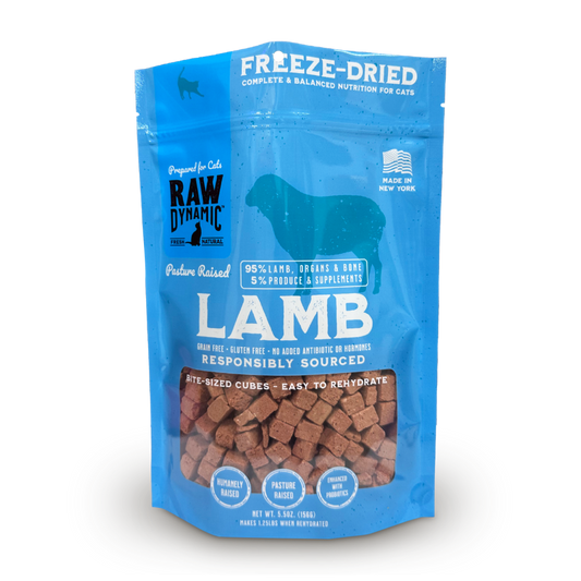 Raw Dynamic Freeze Dried Lamb Cat Food 5.5oz