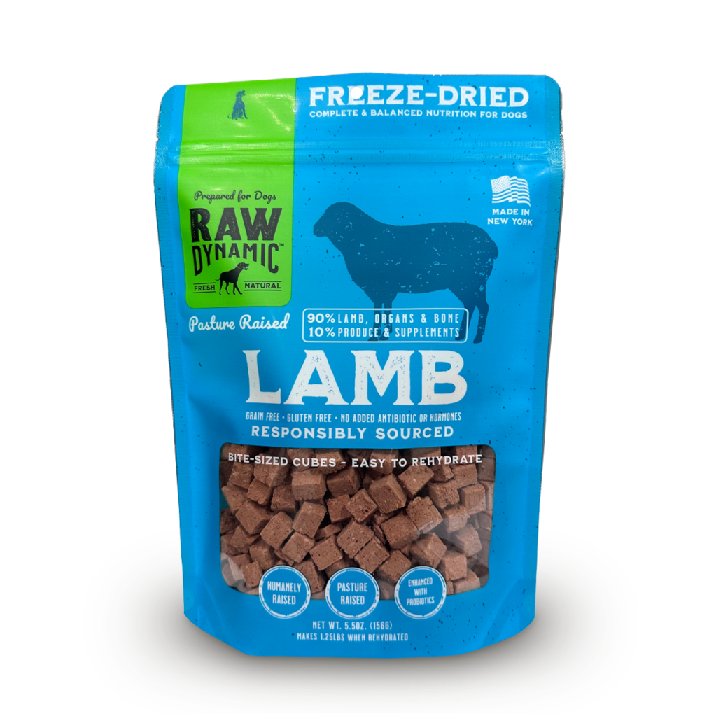 Raw Dynamic Freeze Dried Canine Lamb Recipe 5.5oz bag