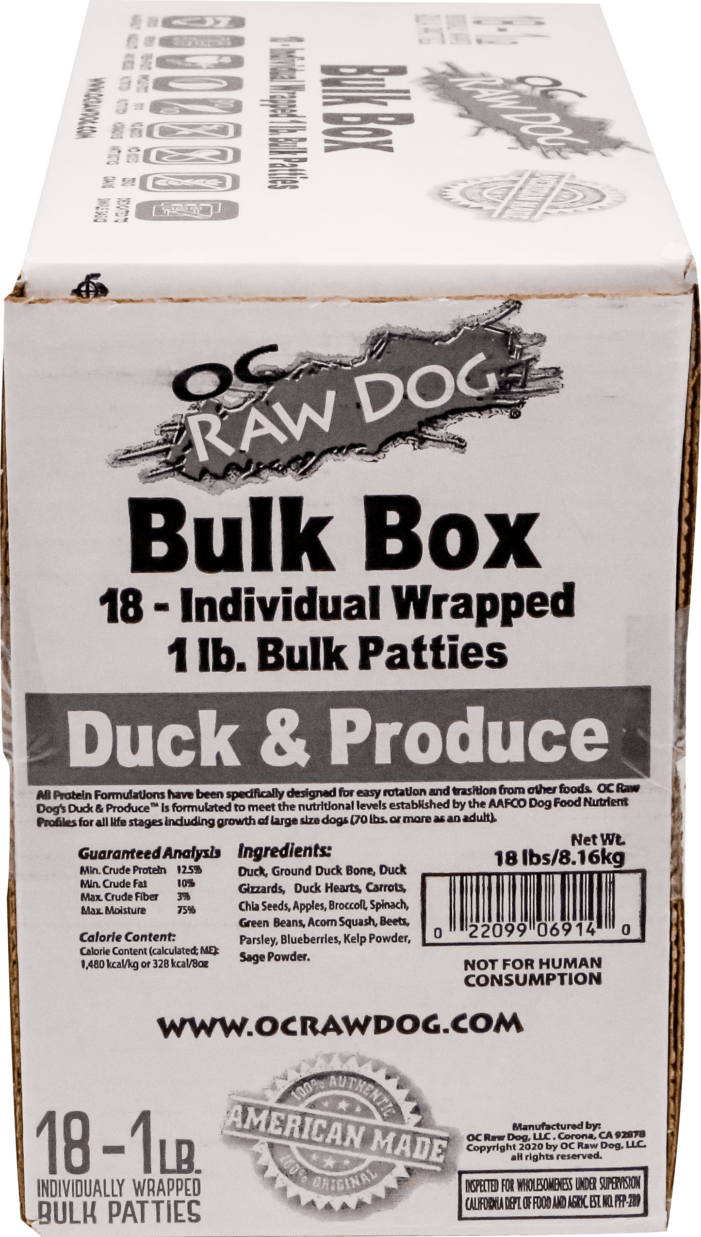 Duck & Produce 18lb Bulk Box