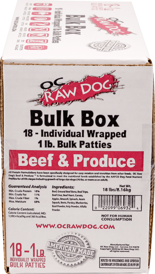 Beef & Produce 18lb Bulk Box