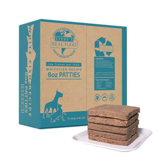 Steves Real Food Whitefish Patties 14lb Box